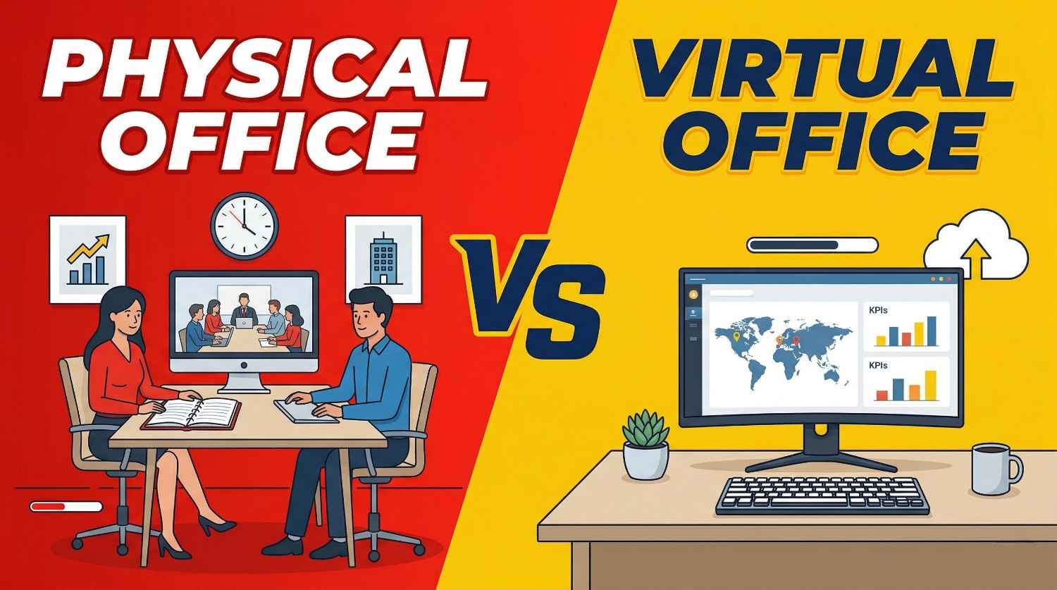 Virtual Office vs Physical Office comparison